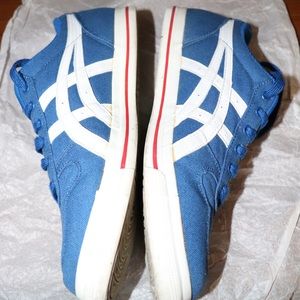 ASICS Aaron CV Men’s Size 9 Color Blue, White, Red